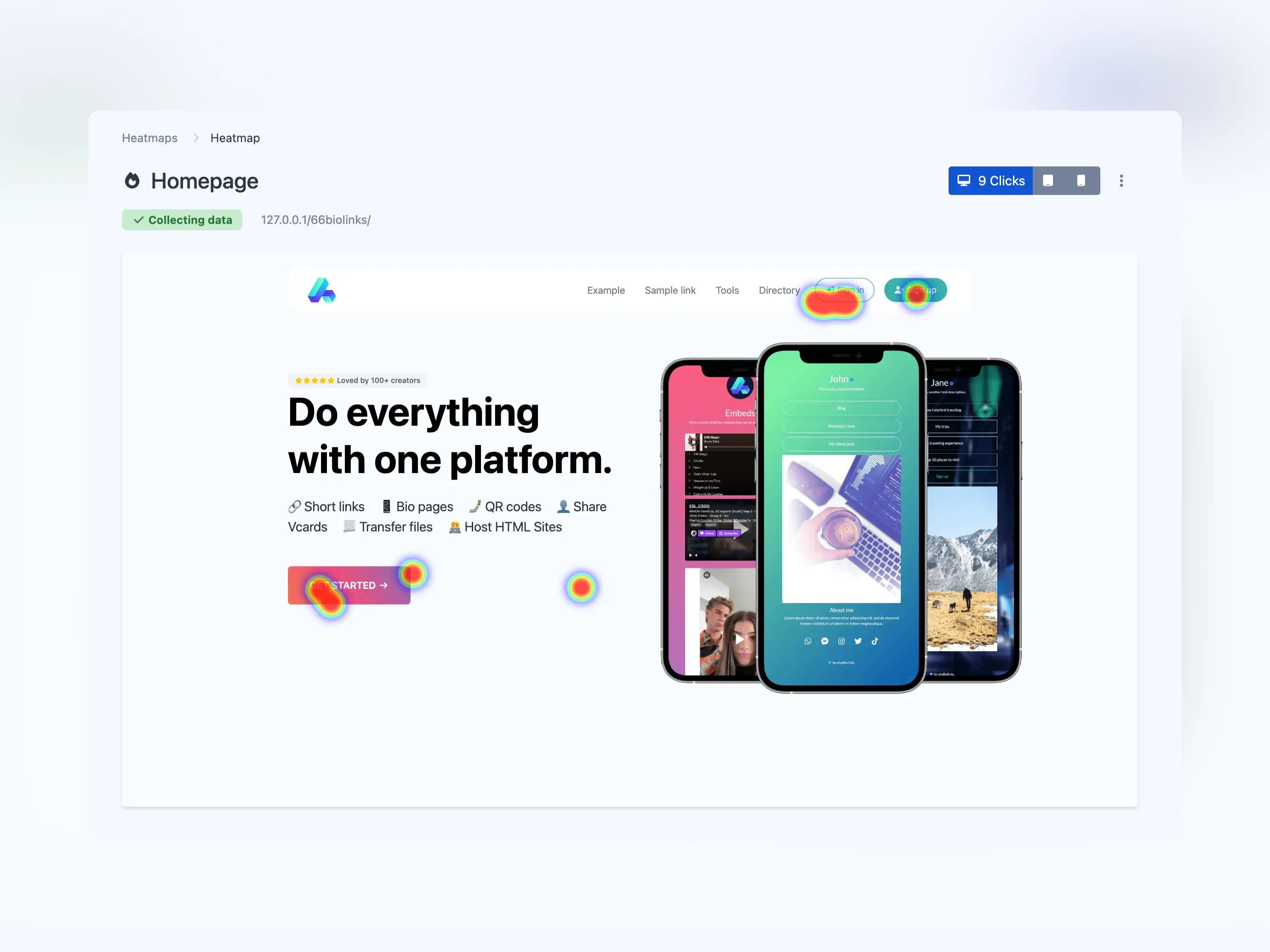应用热力图页面截图
